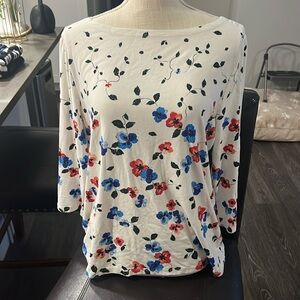 Anne Taylor flower shirt